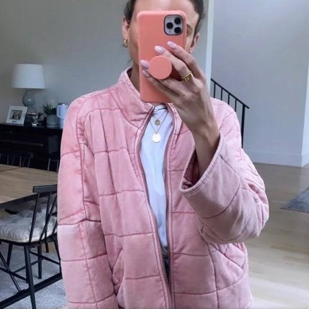 Forever 21 Quilted Dolman Jacket - Stains